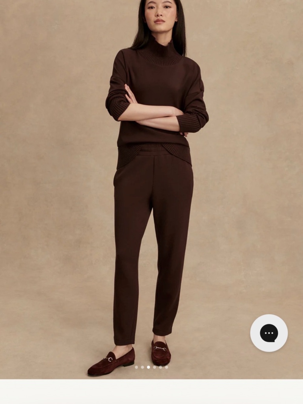 Varley Women’s  Set / Brown slim Sweatpants and Matching Gabriella Sweatshirt